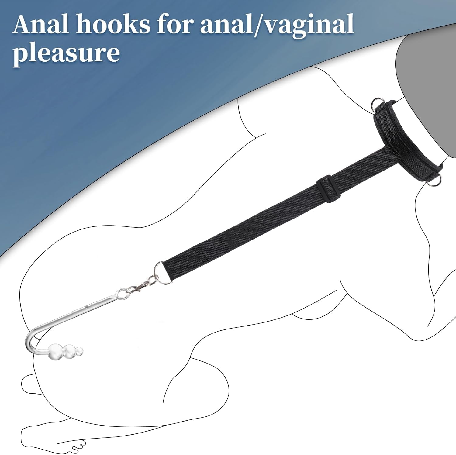 SubVibe Vibrating Anal Hook Neck-Wrist Bondage Kit