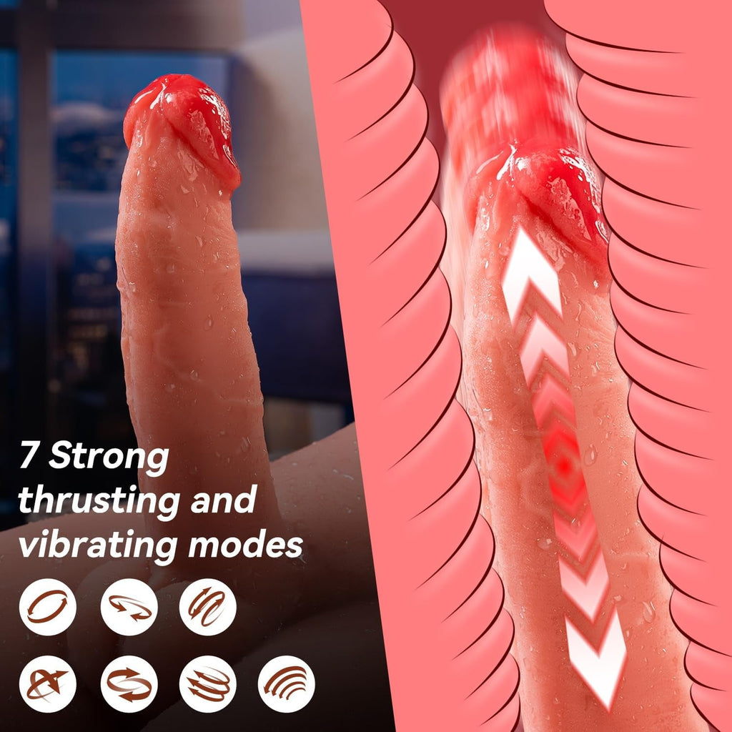 DuoPulse Male Sex Doll Torso Thrusting Vibrating Dildo
