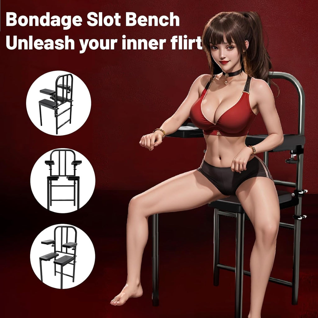 DominusBond Adjustable BDSM Sex Chair with Restraints