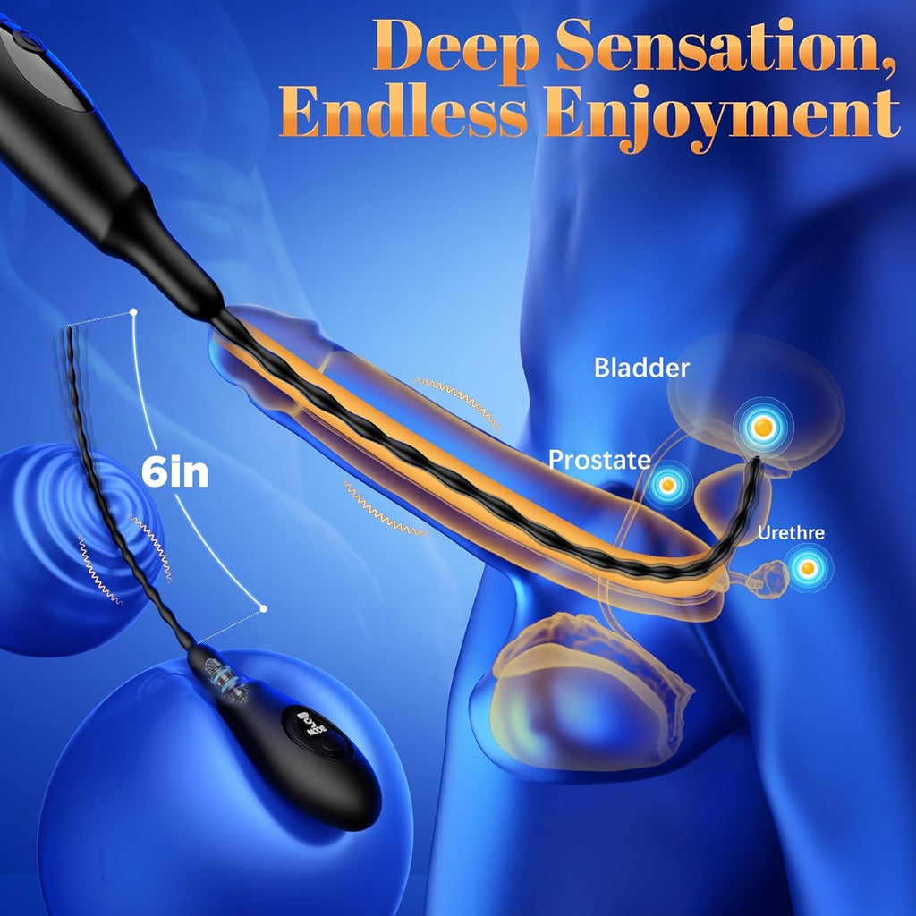 VantaPulse Vibrating Urethral Sound 9 Modes LED
