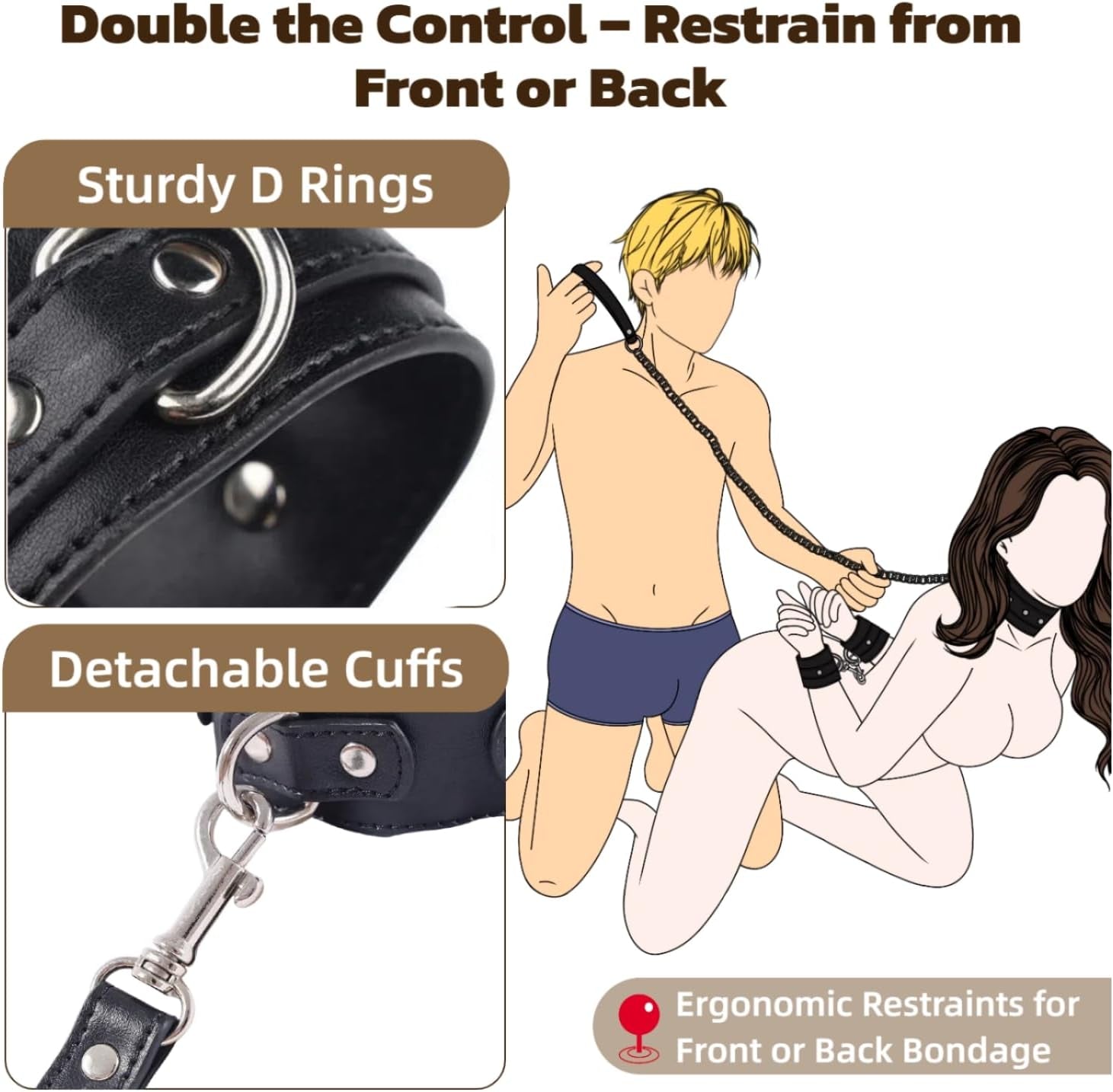 CommandHook Anal Hook Bondage Kit with Collar & Cuffs