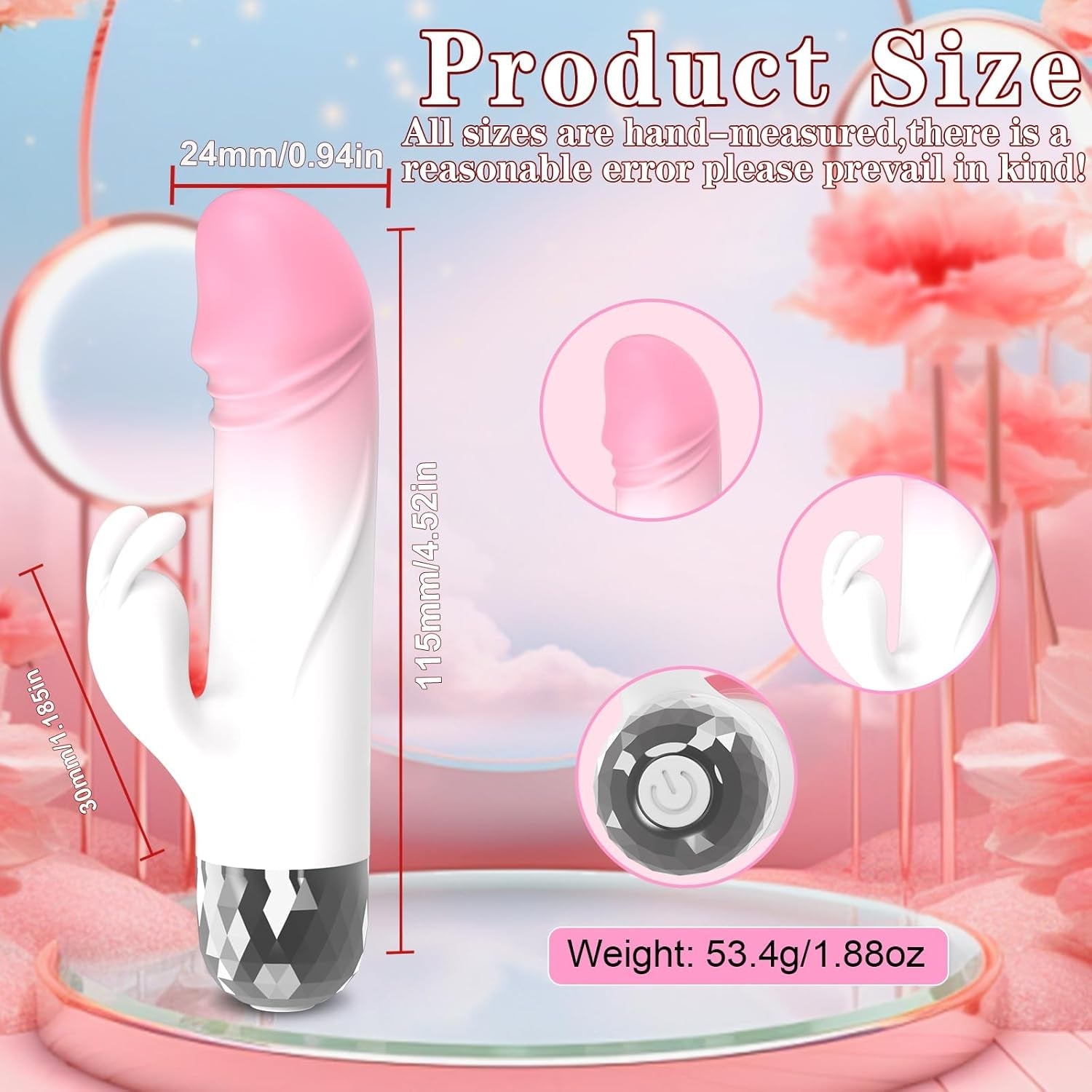 MiniVelour Mini Rabbit Vibrator 10 Modes Waterproof Silicone