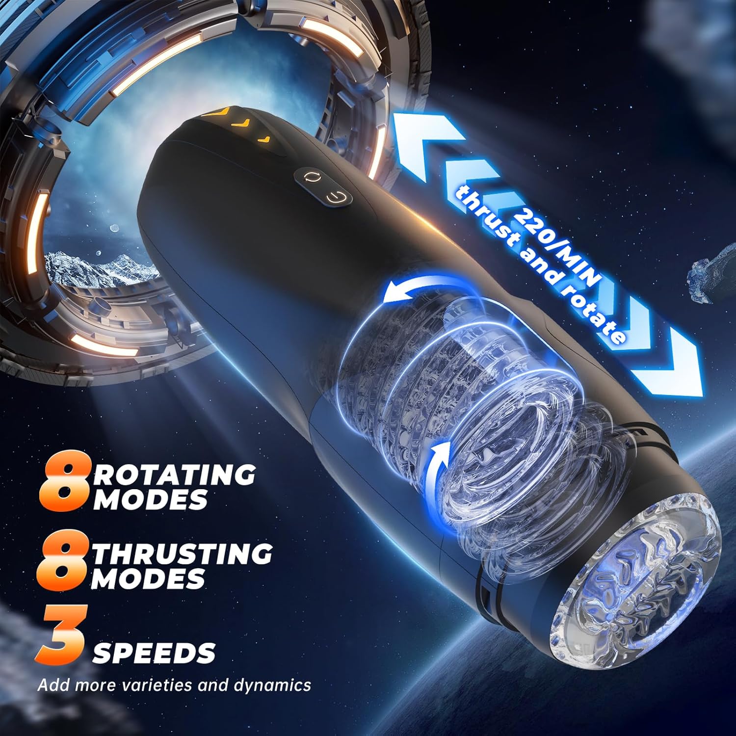 ApexTremor Thrusting & Spinning Male Stroker