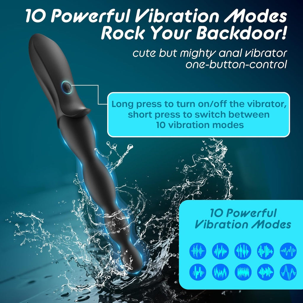 VibeBeads Pro Vibrating Anal Beads Wand