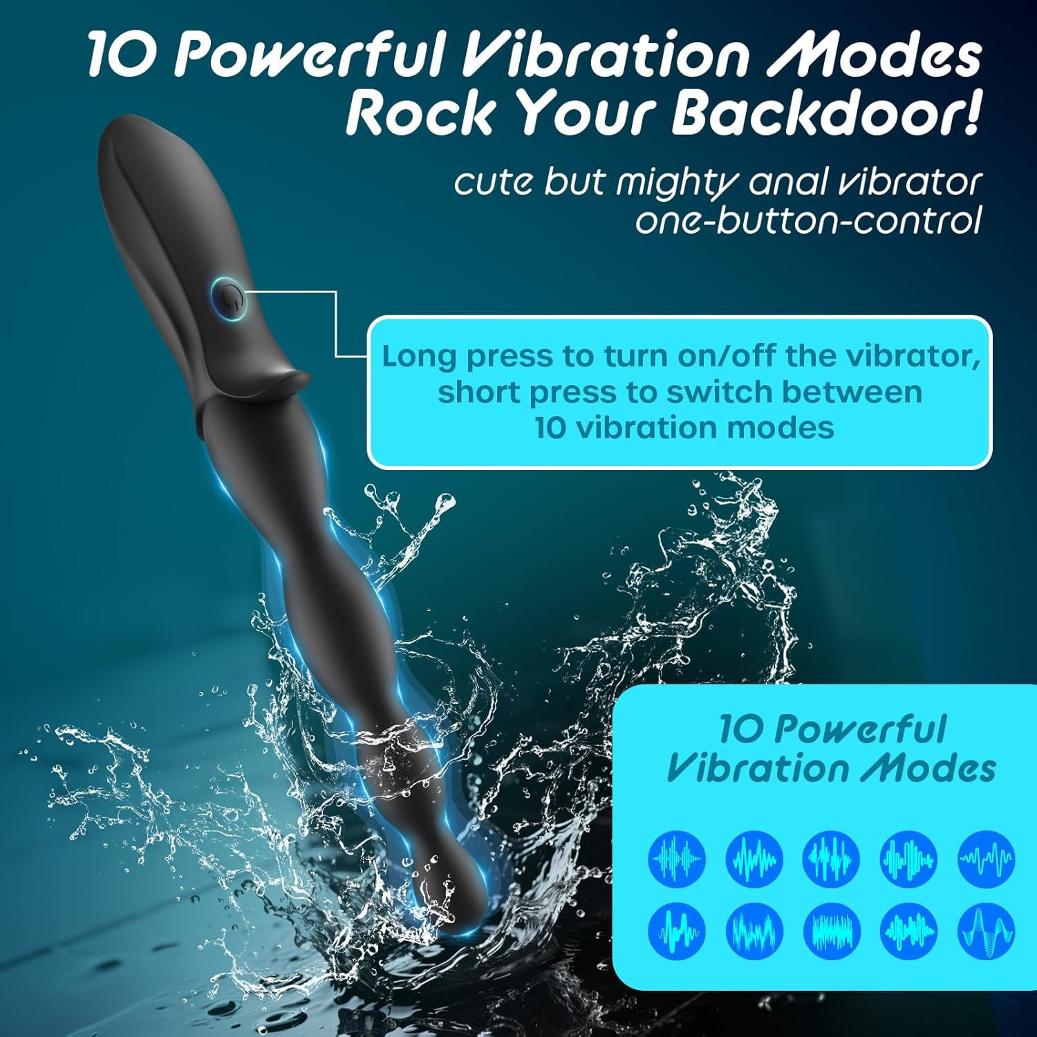 VibeBeads Pro Vibrating Anal Beads Wand