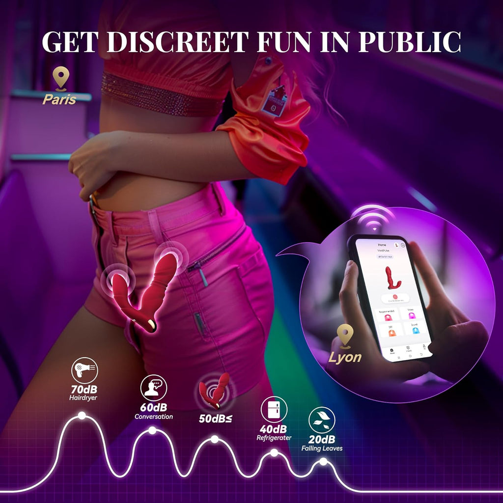 CelestePulse Wearable Thrusting Panty Vibrator with Remote & App Control