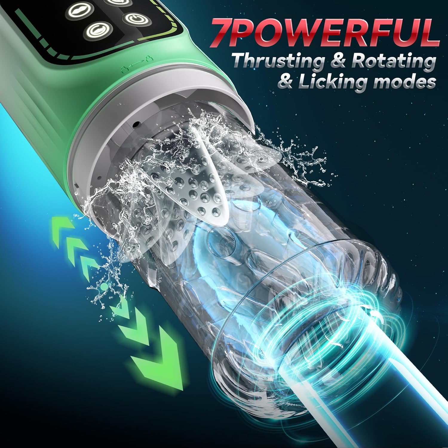 AeroGlide 4-in-1 Male Masturbator with Pump, Vibration & Thrust