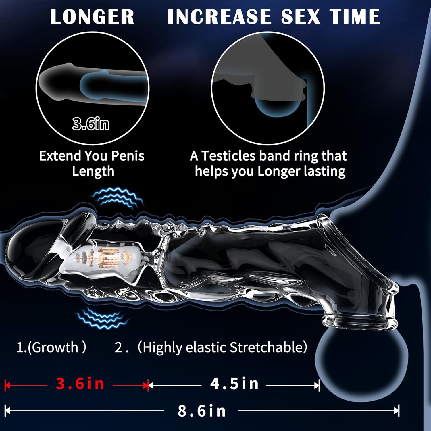 SavageTide Vibrating Penis Sleeve Extender