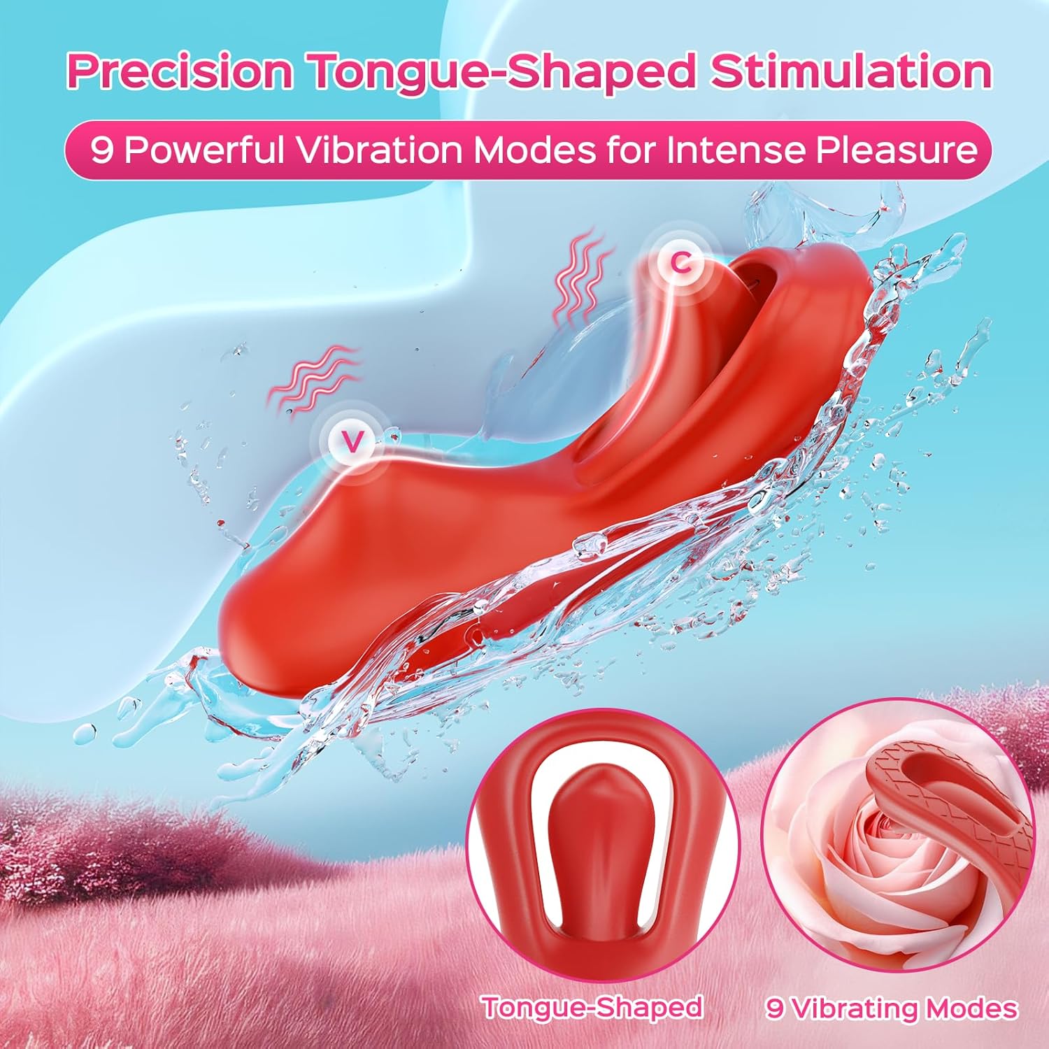 AuraVibe Remote Control Tongue Panty Vibrator