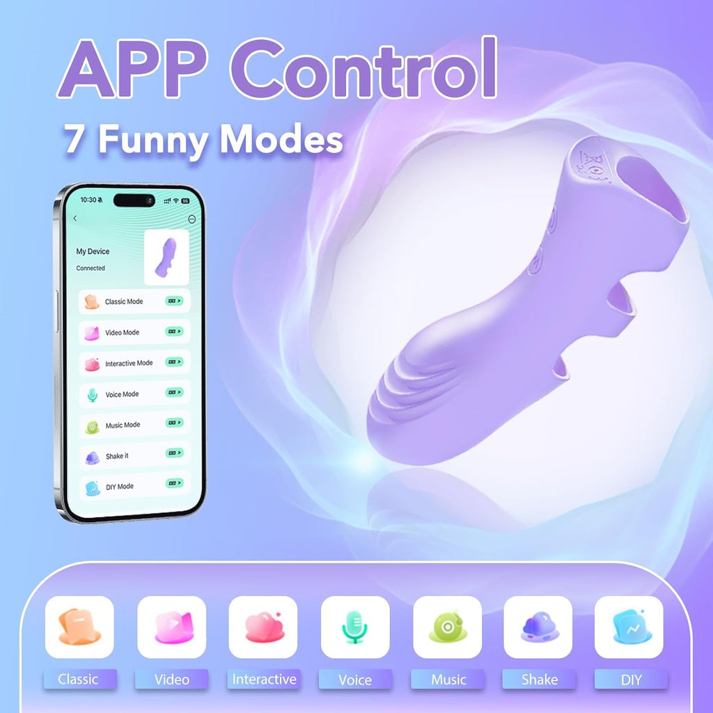 HeatTouch App-Control Finger Vibrator with Heat & 10 Modes