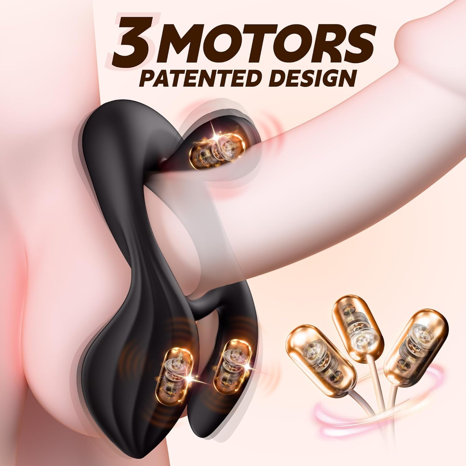 TriZone 3 Motor Cock Ring Clit Testicle Stimulator Remote
