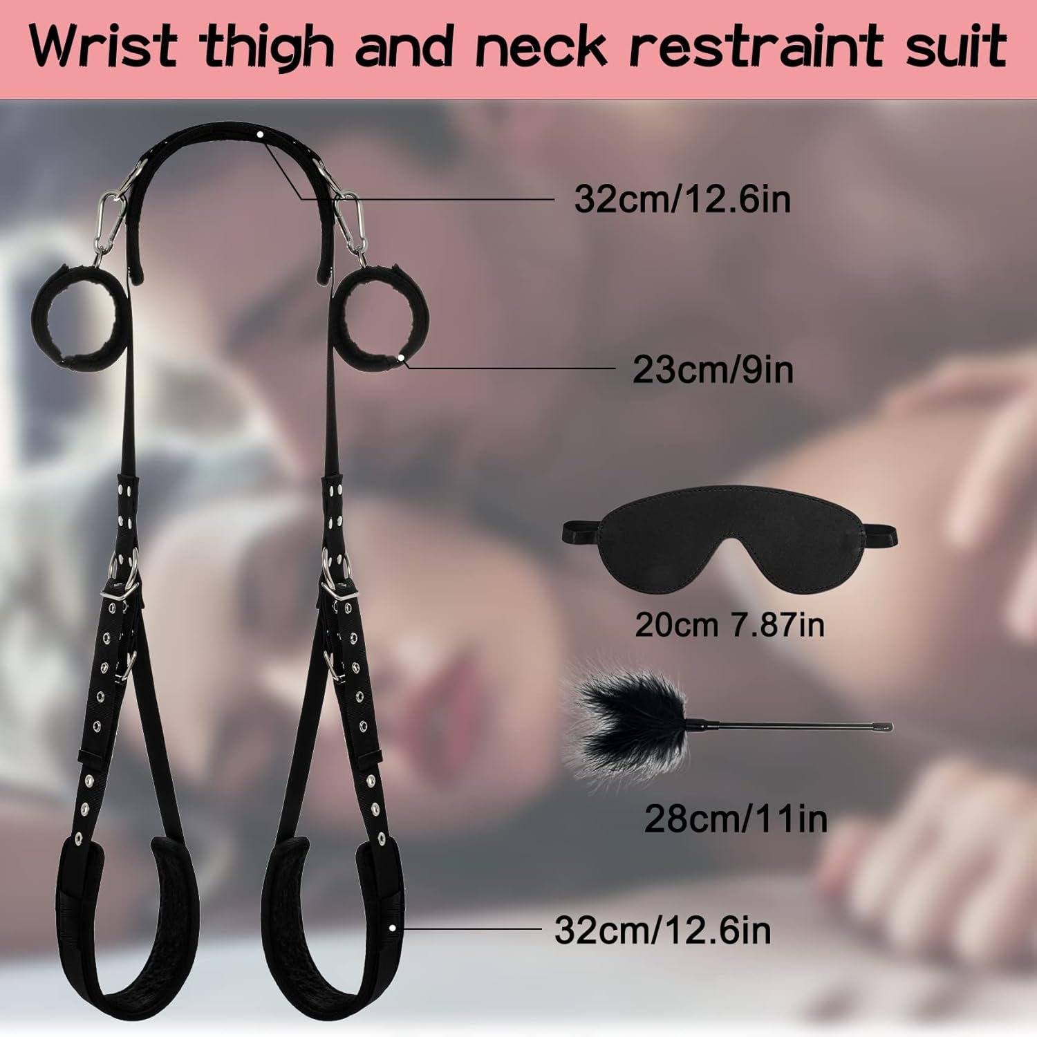 SoftBound BDSM Sling Restraint Kit Cuffs Blindfold