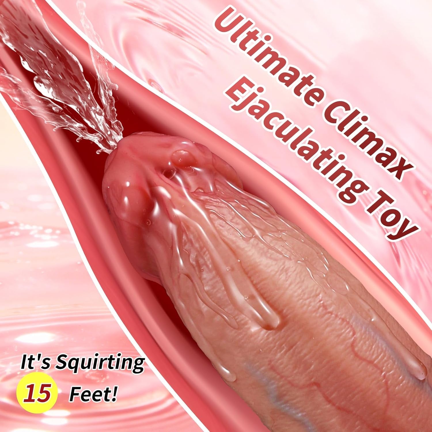 CoreJet 8” Squirting Silicone Dildo Suction Cup G-Spot