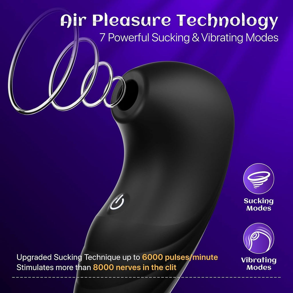 NytheraX Clit Sucker Wand 7 Modes Quiet Waterproof