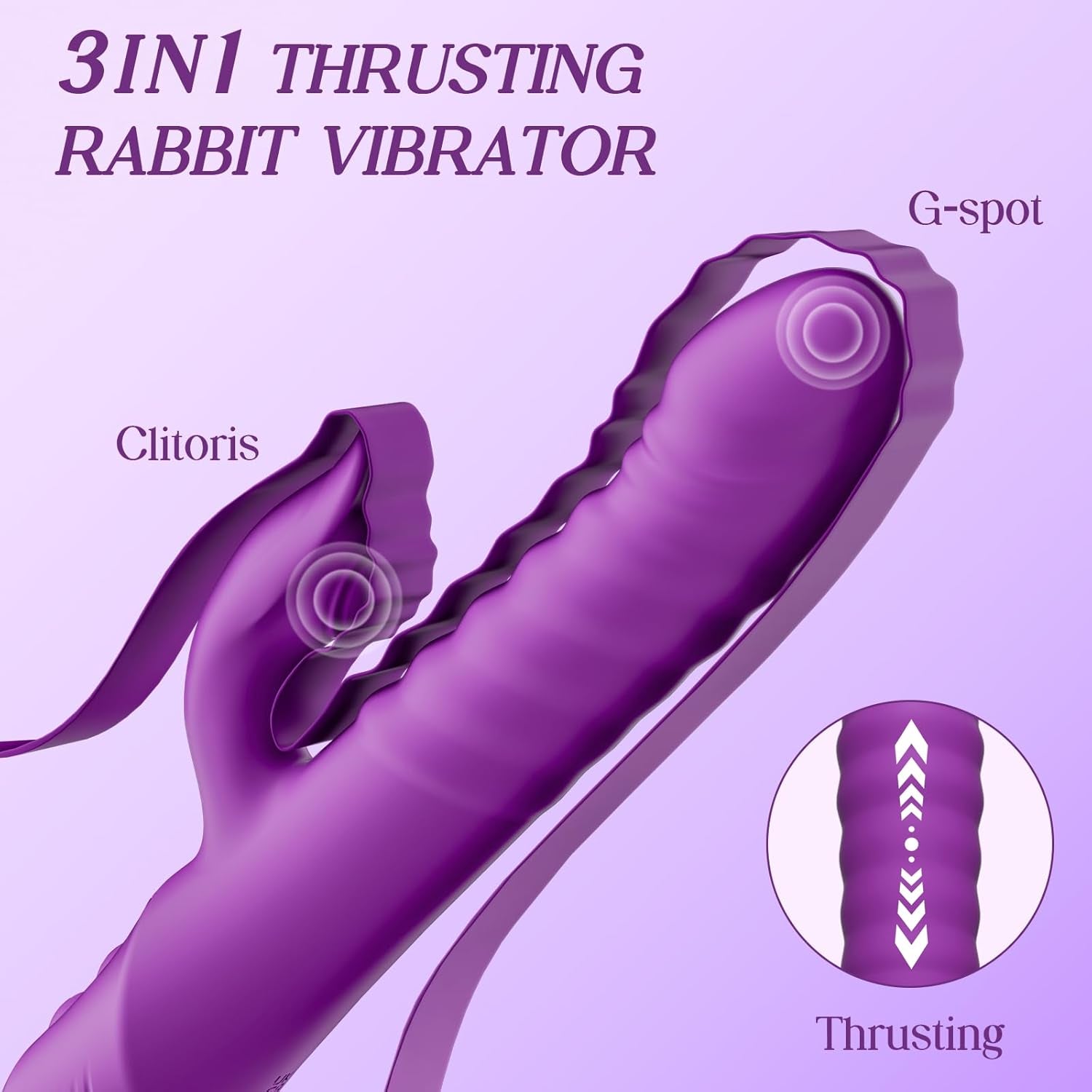 VantaFlex Thrusting Rabbit Vibrator 7 Modes Type-C Waterproof