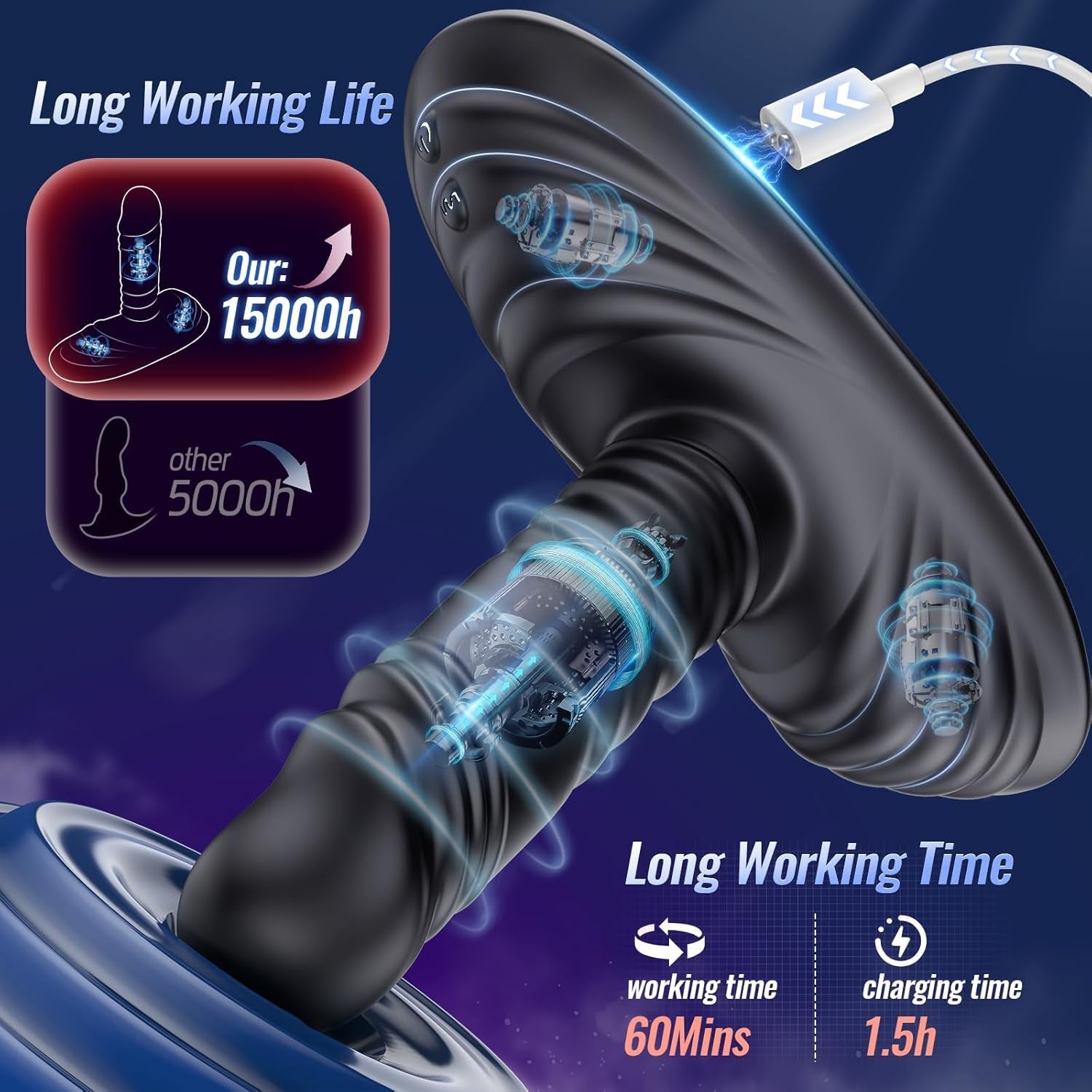CoreRide Prostate Massager Thrust Vibrator Ride Plug