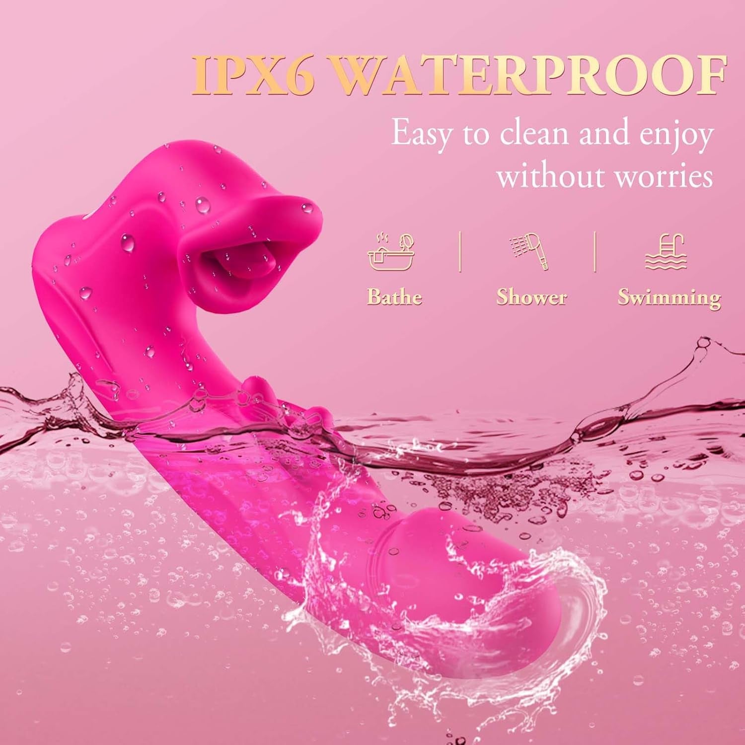ElyraMax Thrusting Rabbit Licking Vibrator 4-in-1 10 Modes G-Spot