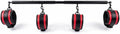 DualTone Red Black Spreader Bar with Furry Straps