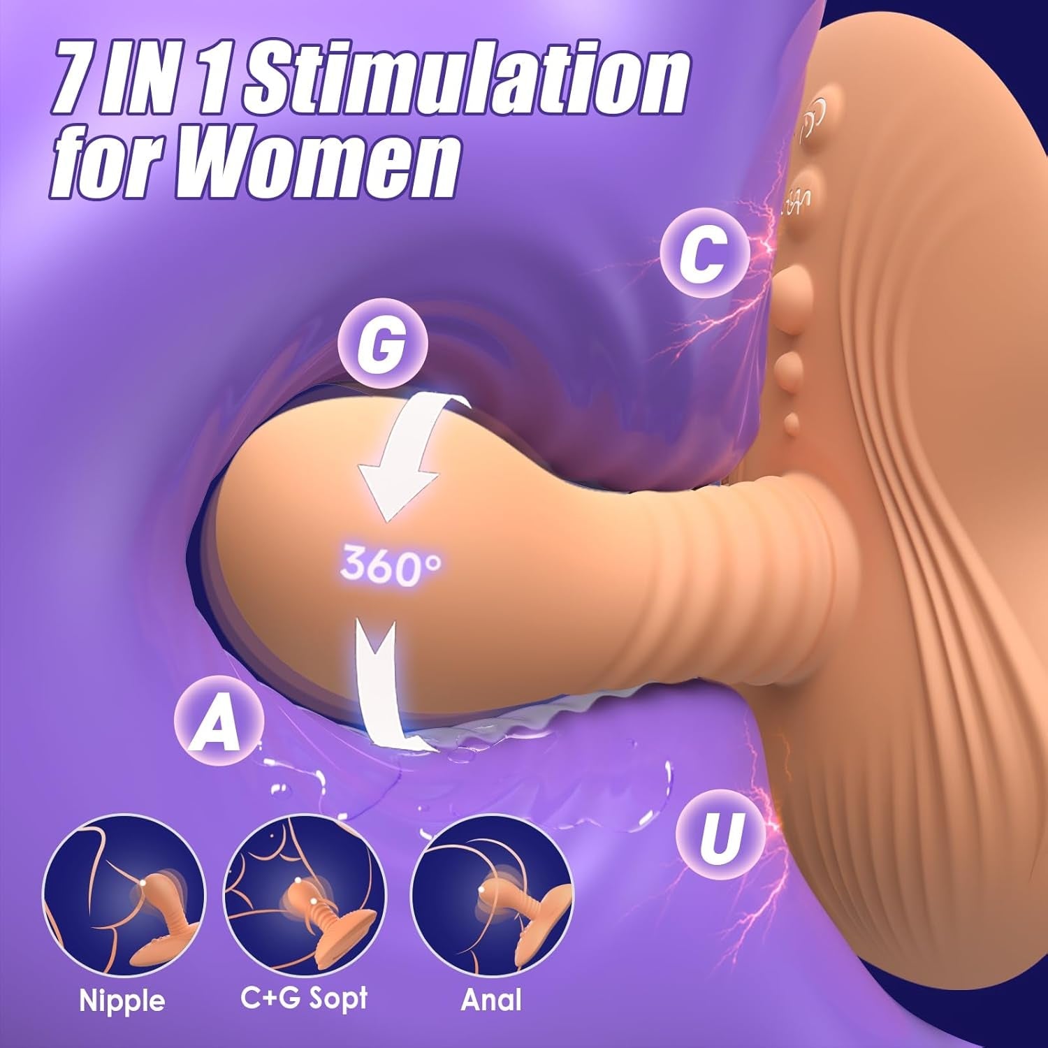 SpirionX Prostate Massager Rotating Ride-On Vibrator
