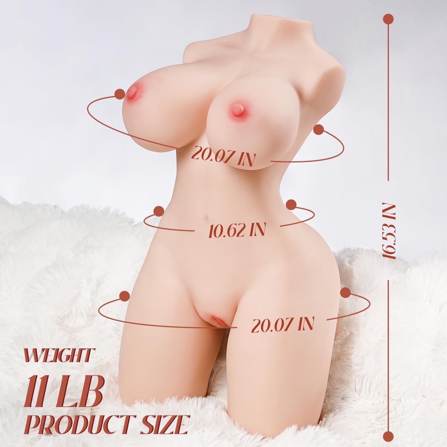 PrimeForm 3-in-1 Torso Stroker Sex Doll 11LB