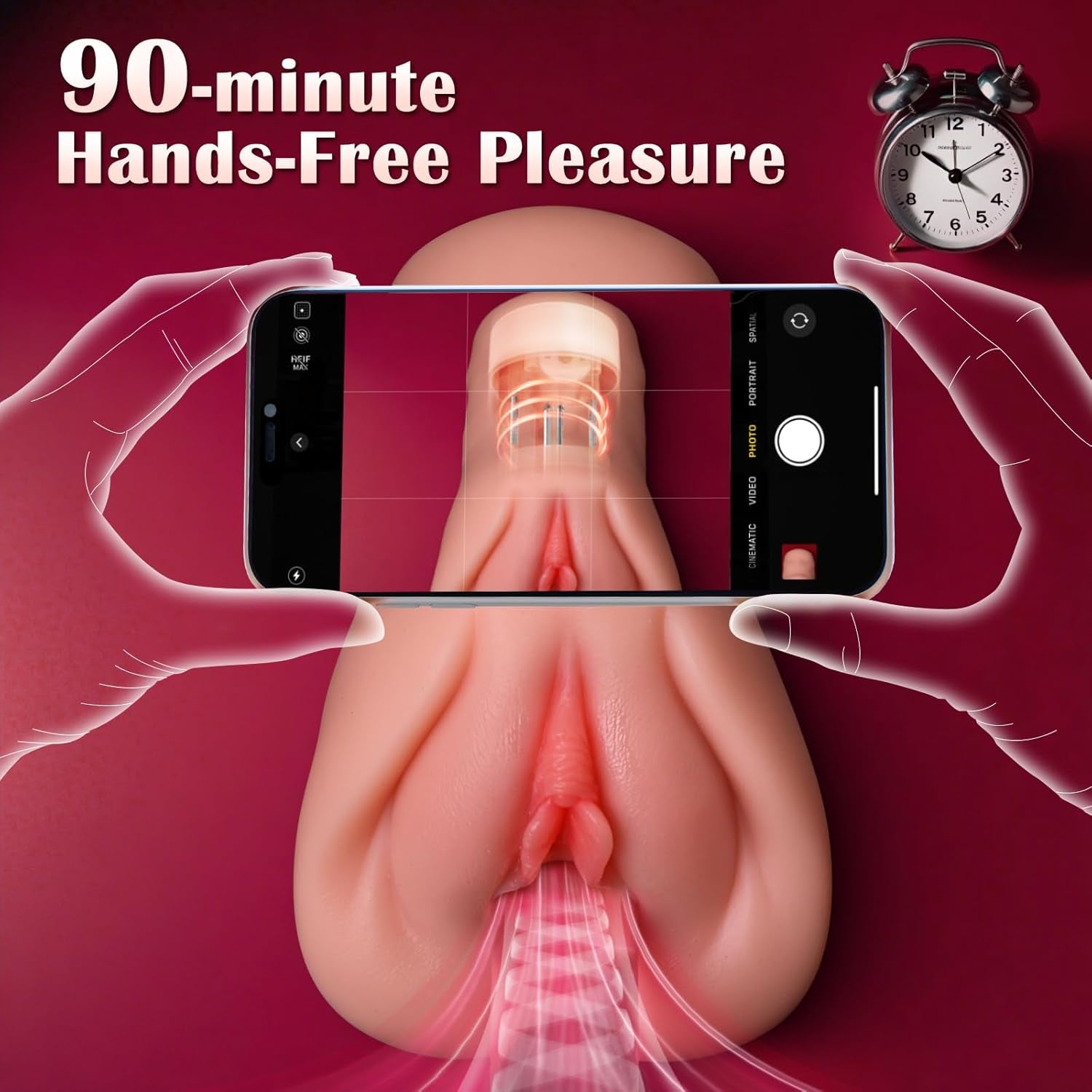 SyncPulse App-Controlled Thrusting Pocket Pussy 9 Modes