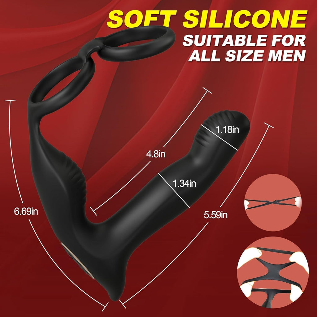 WiggThrustX Thrusting Prostate Massager Cock Ring 10 Modes Remote