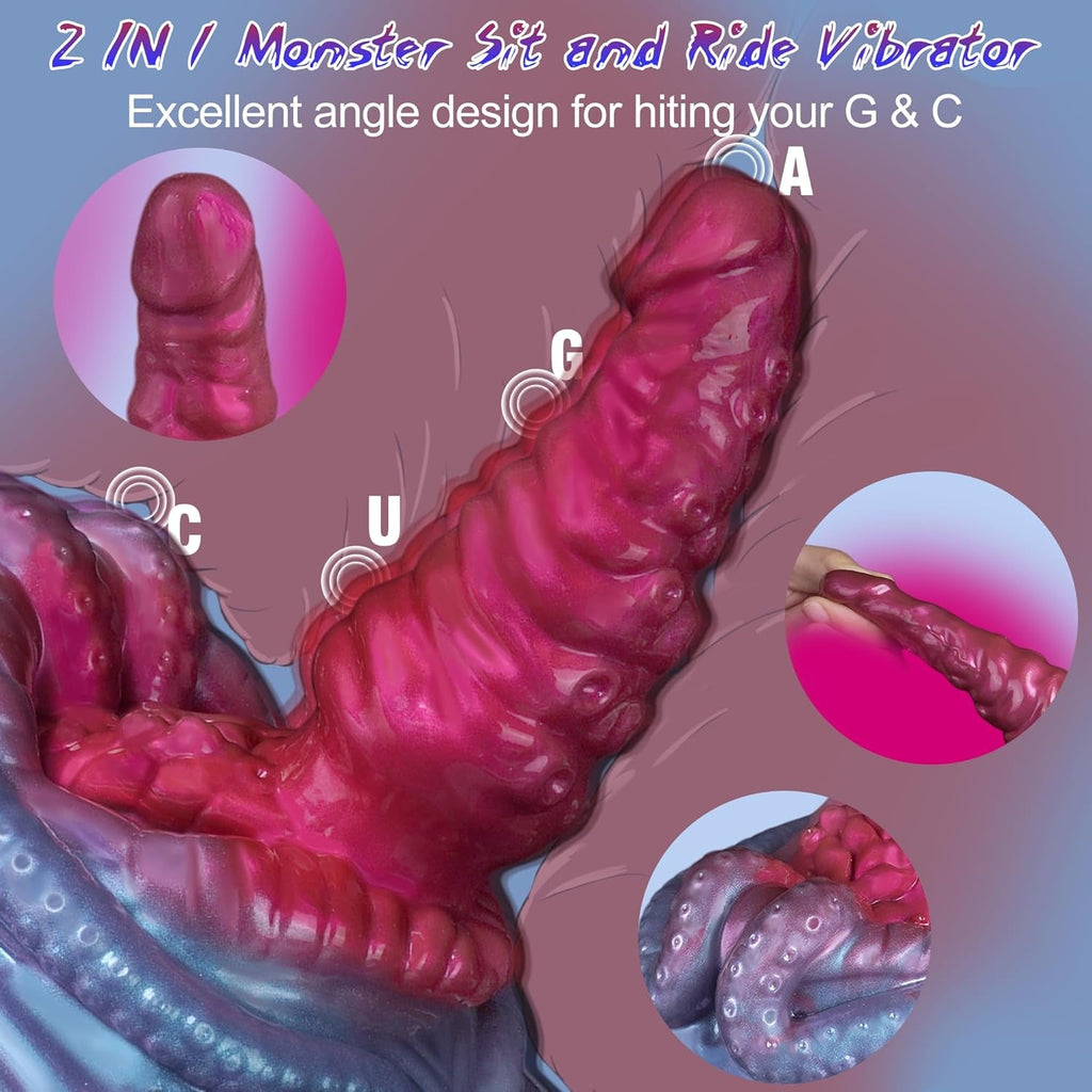 TentaraX Tentacle Riding Vibrator 10 Modes Remote