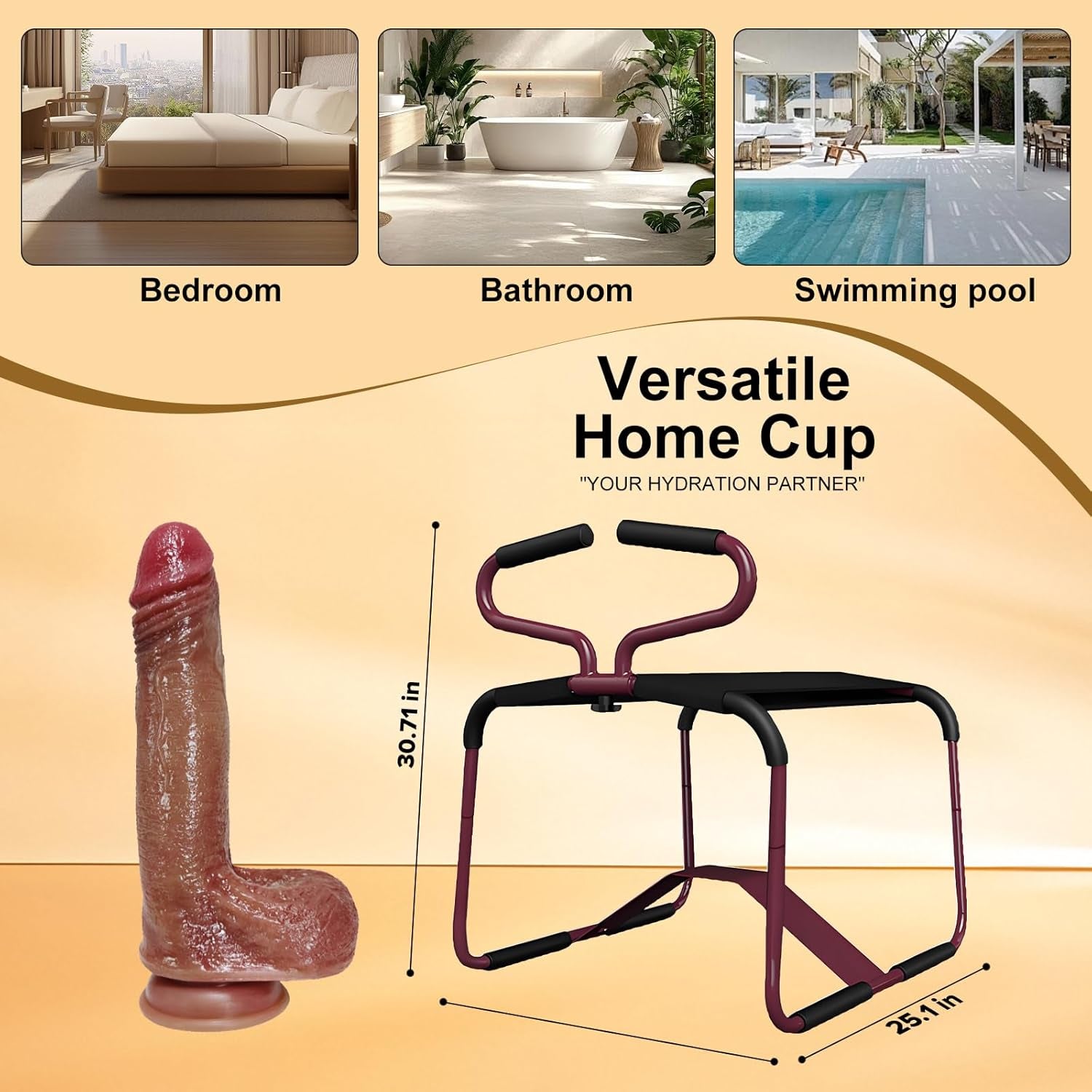 AeroBounce Adjustable Sex Chair with Dildo Mount