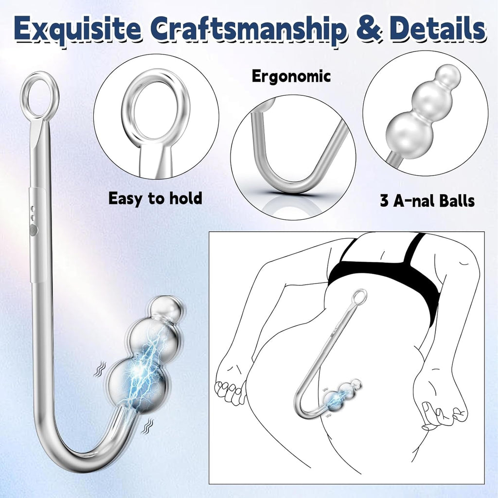 VibeHook Vibrating Anal Hook Bondage Kit with Gag & Cuffs