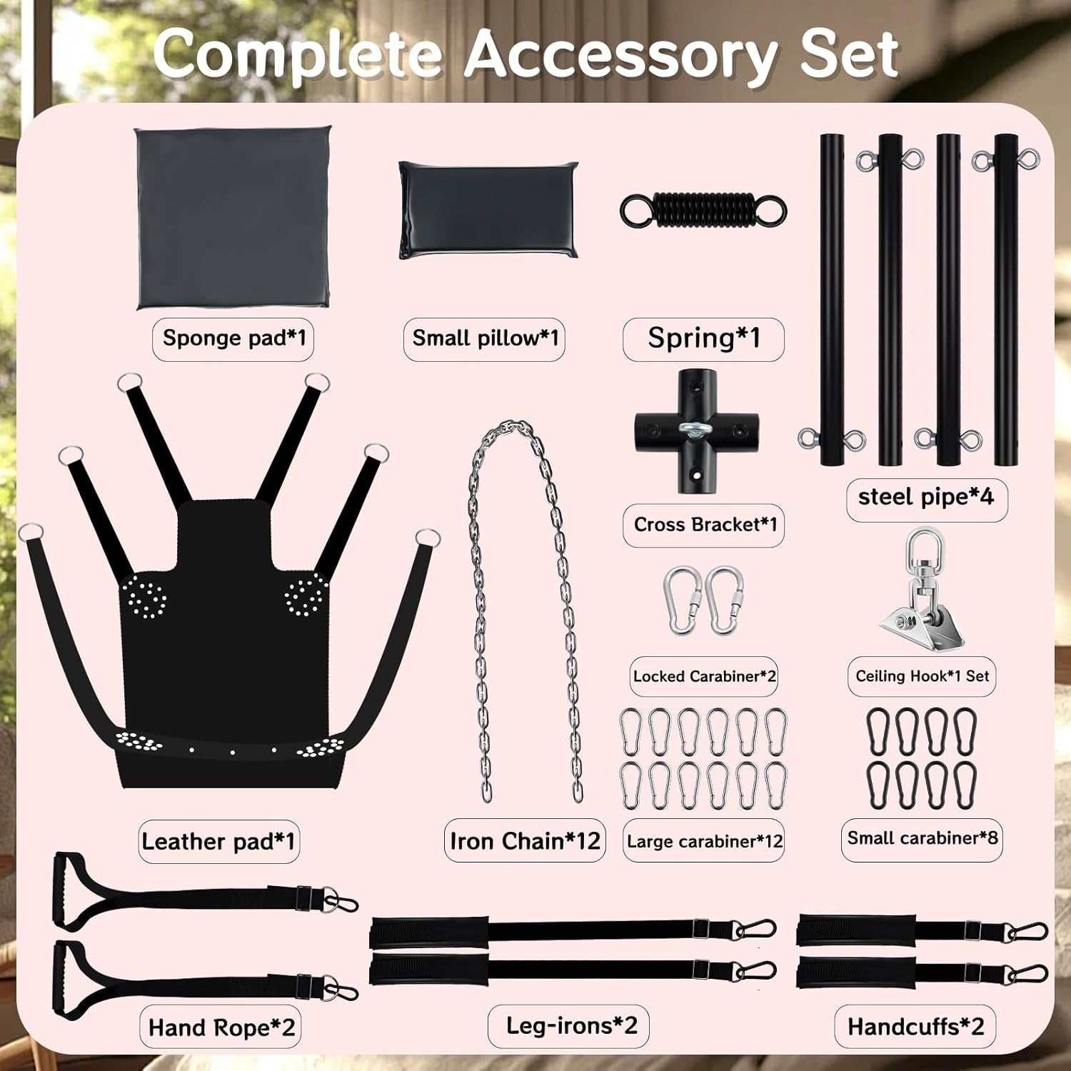FloatEase Premium Heavy-Duty 360° Adjustable Sex Swing 800lb