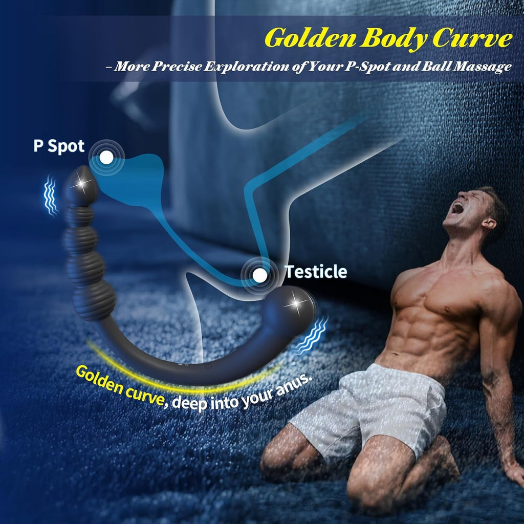 CurvePulse Dual-Ended Vibrating Prostate Massager 9 Modes