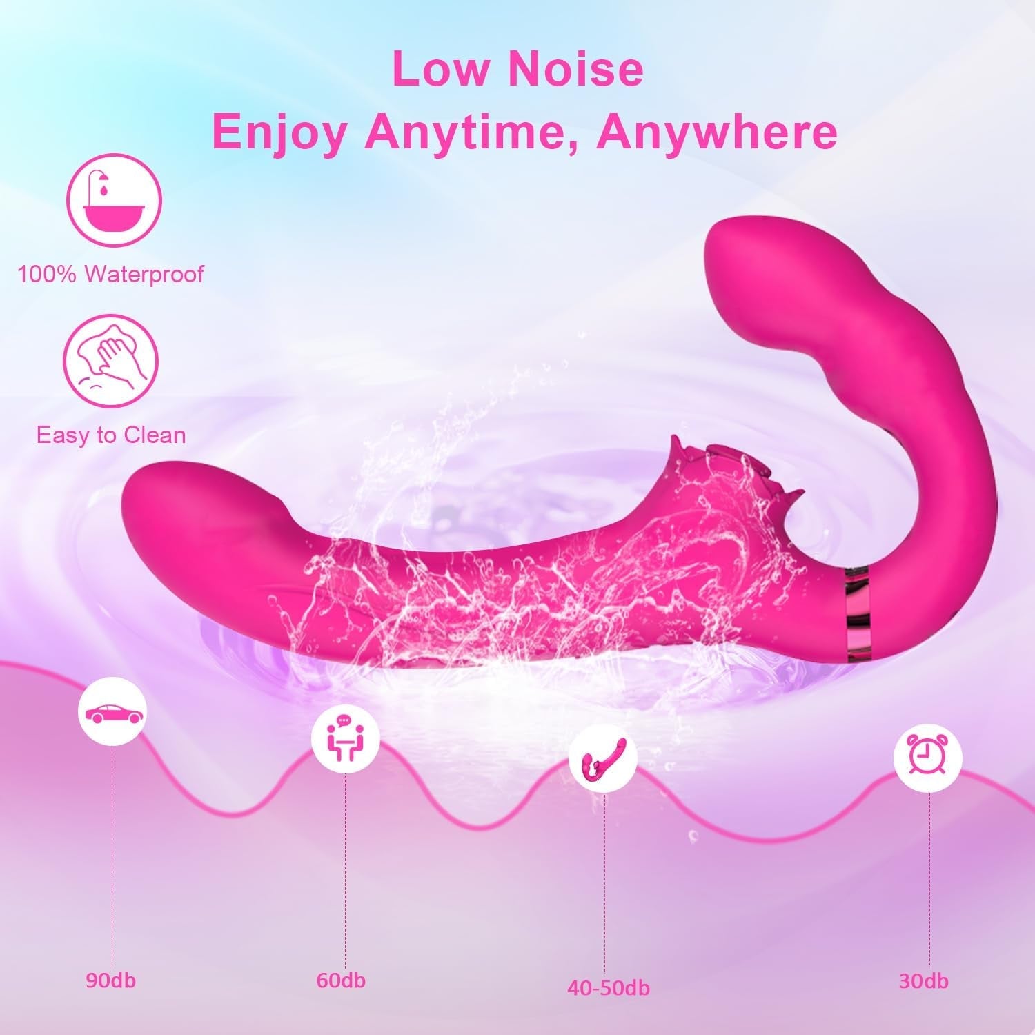 TapWave Strapless Strap On Flapping Vibrator
