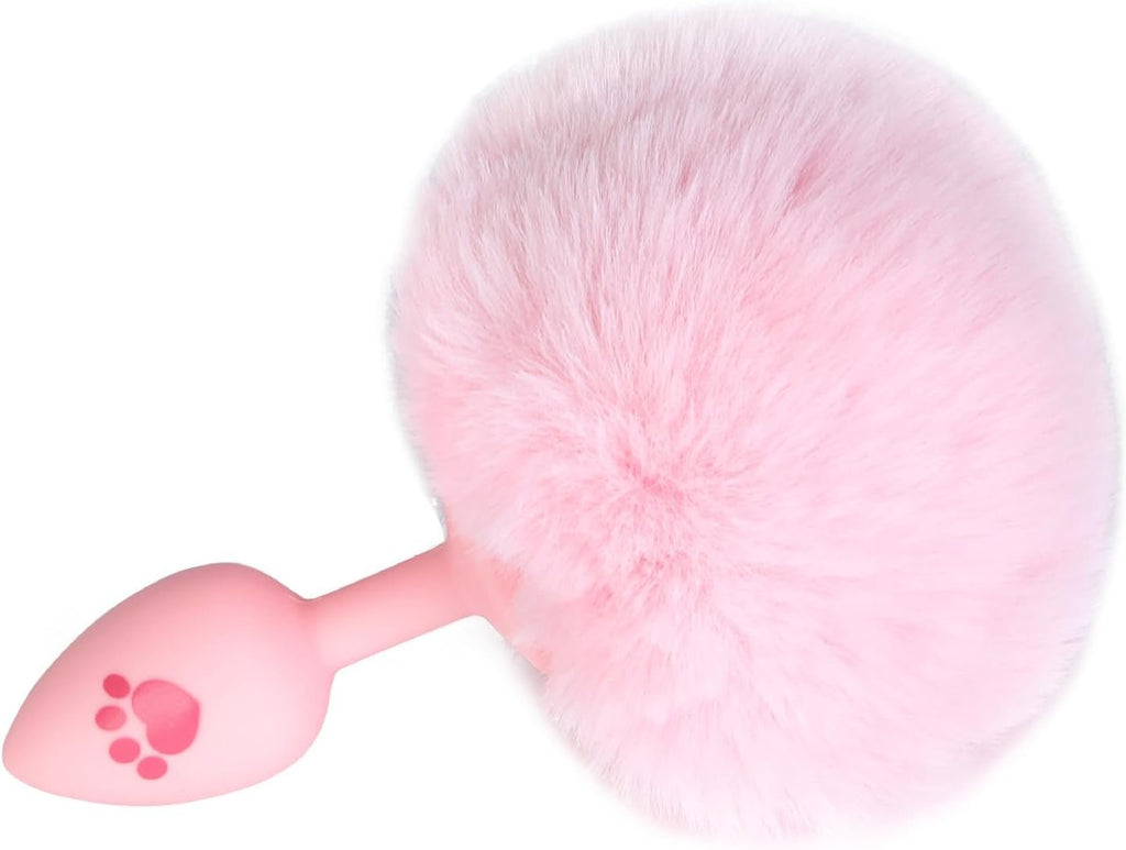 BlushBunny Pink Bunny Tail Silicone Butt Plug