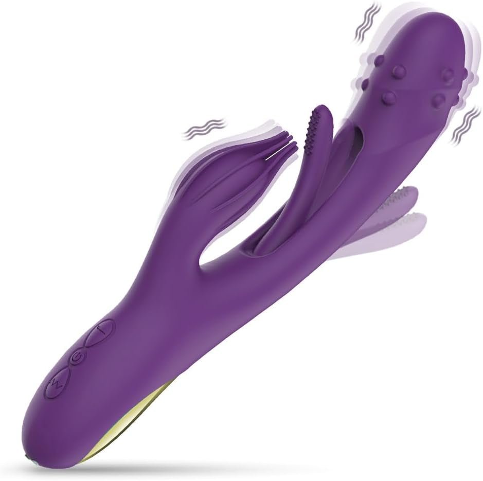 TapPulse Rabbit Vibrator Tapping 8 Modes Waterproof Quiet