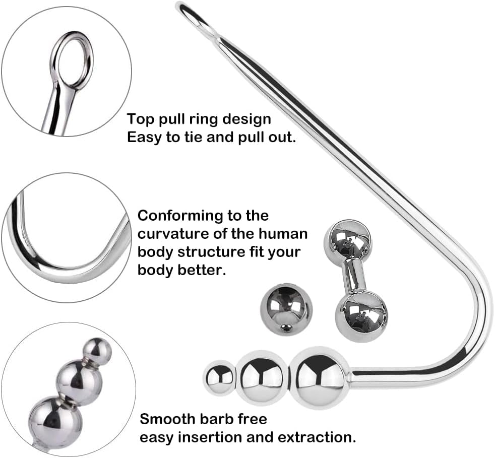SteelShift Stainless Steel Anal Hook 3 Balls