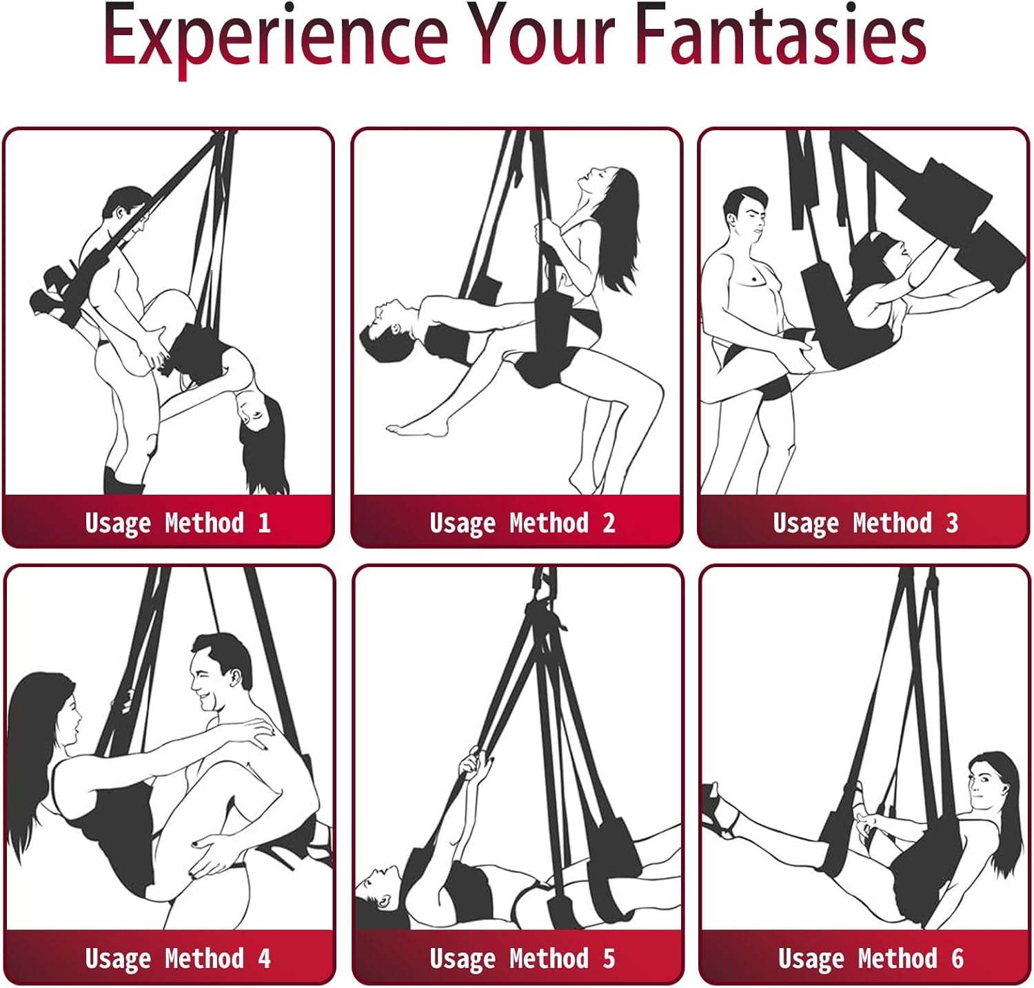 AeroBond Heavy Duty Sex Swing 350lb Adjustable