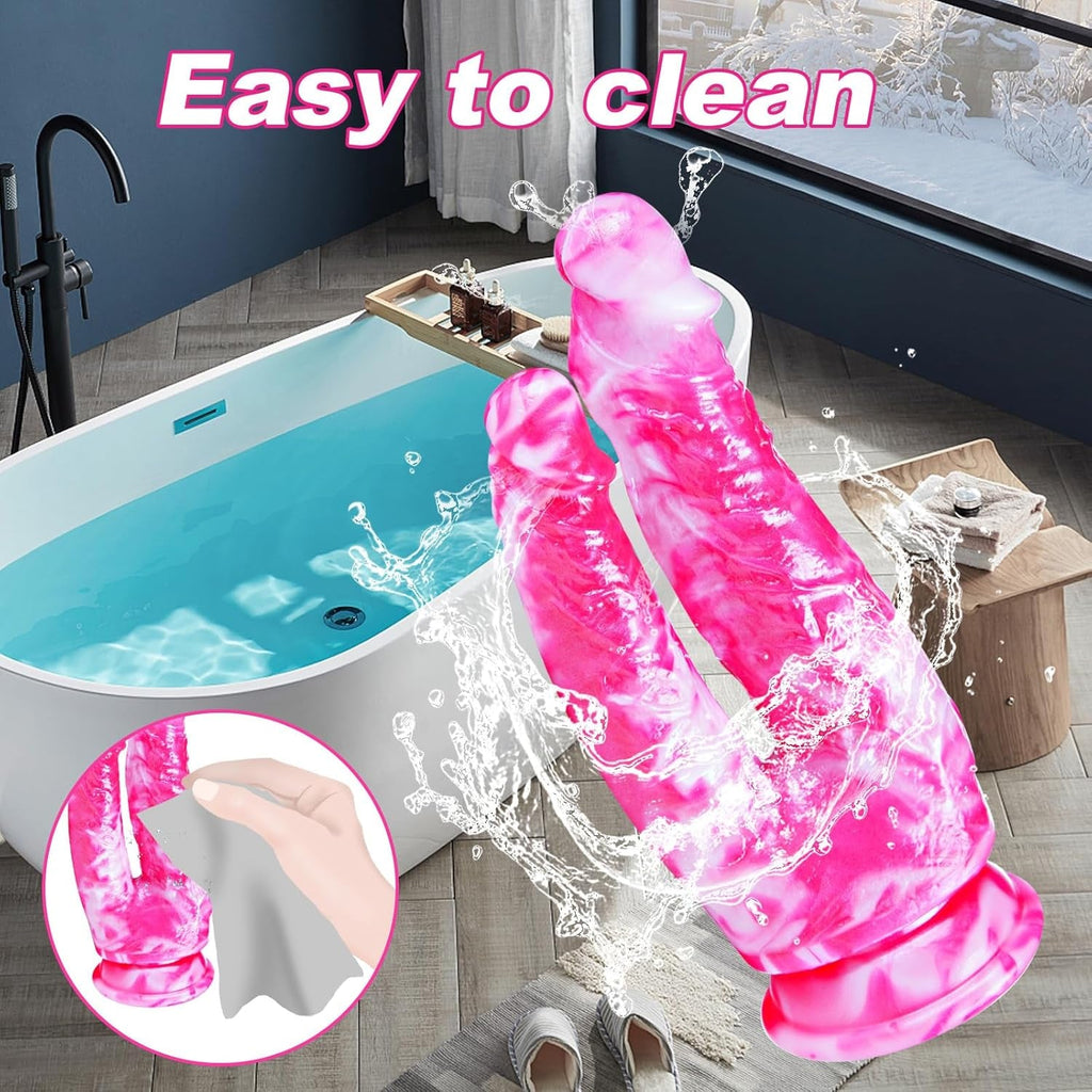 SweetDual 8” Double-Ended Dildo Suction Cup Silicone Toy