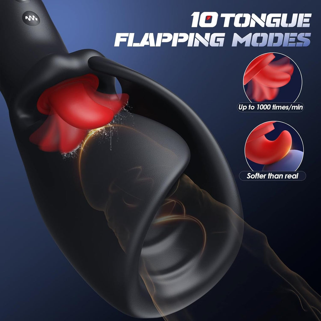 LumiTongue AI Tongue Vibrator Male Masturbator App Control