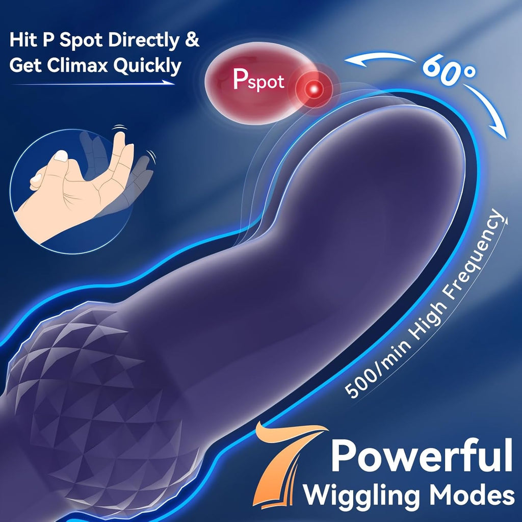 ThrustCore Thrusting Prostate Massager Cock Ring 7 Modes Remote Waterproof