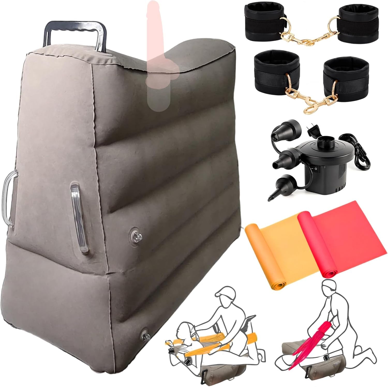 MaxLift Inflatable Mount Pillow with Cuffs & Bands Set