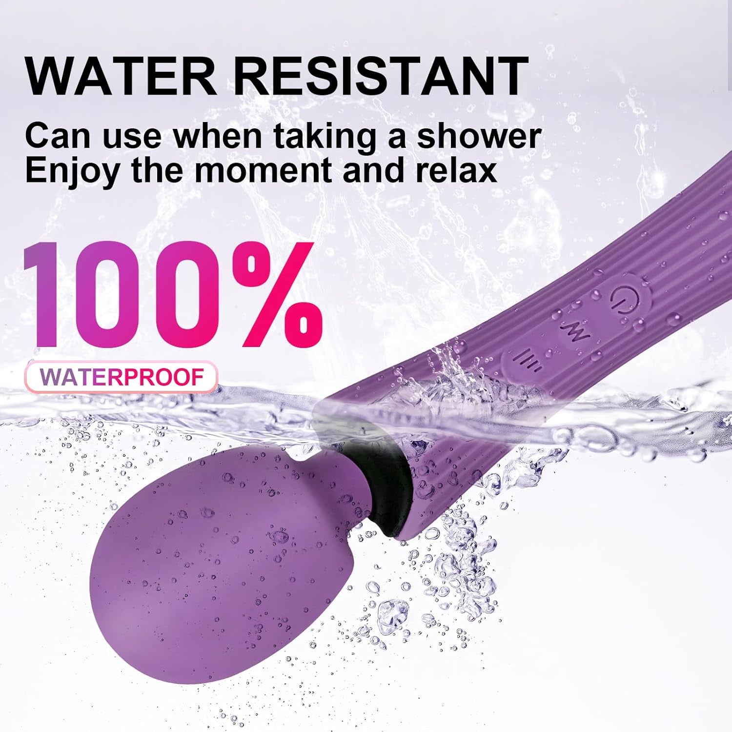 VeloraPulse Rechargeable Wand Vibrator 12 Modes Waterproof