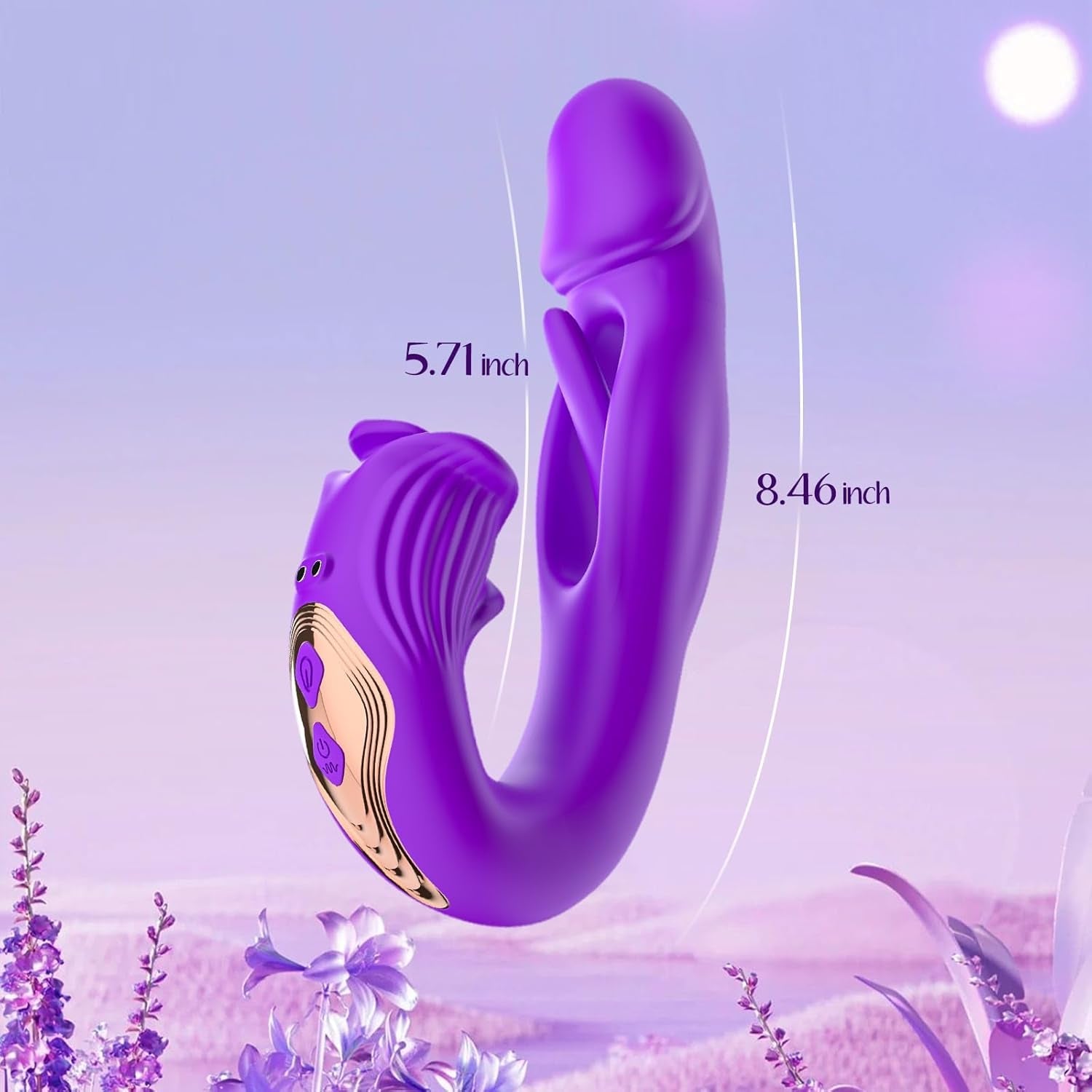 CommandRose App Control Rabbit Vibrator 9 Modes Flapping
