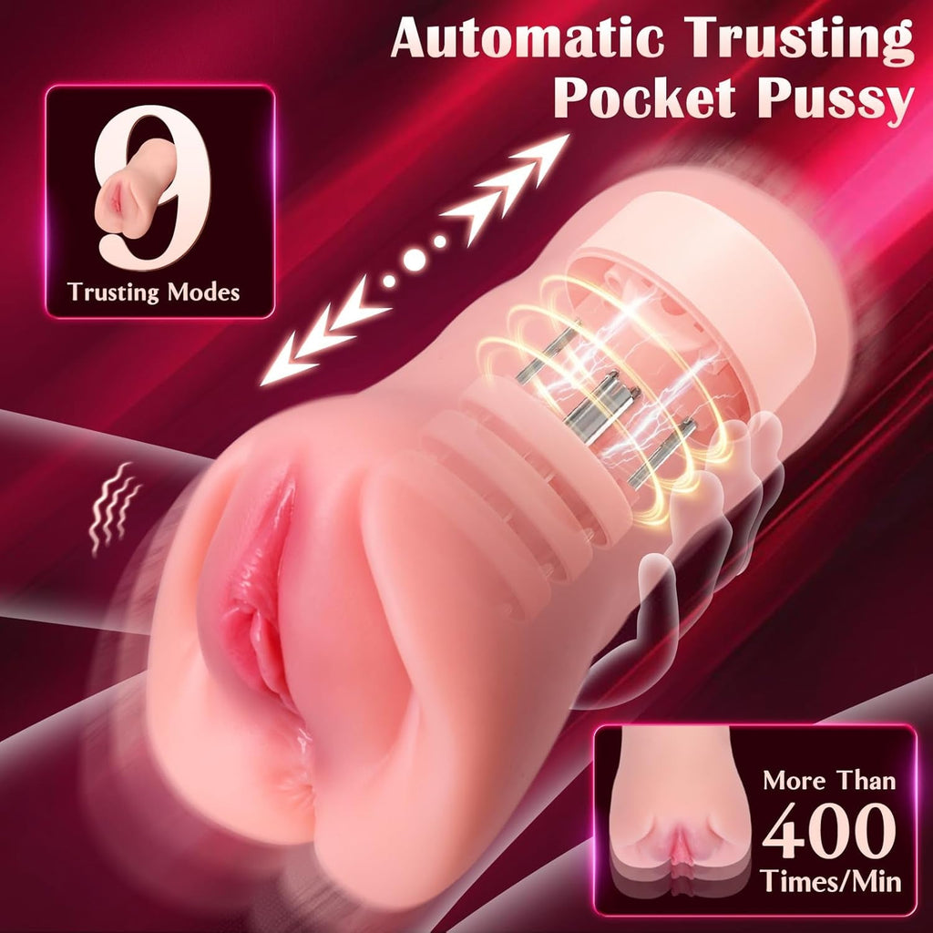 SyncPulse App-Controlled Thrusting Pocket Pussy 9 Modes