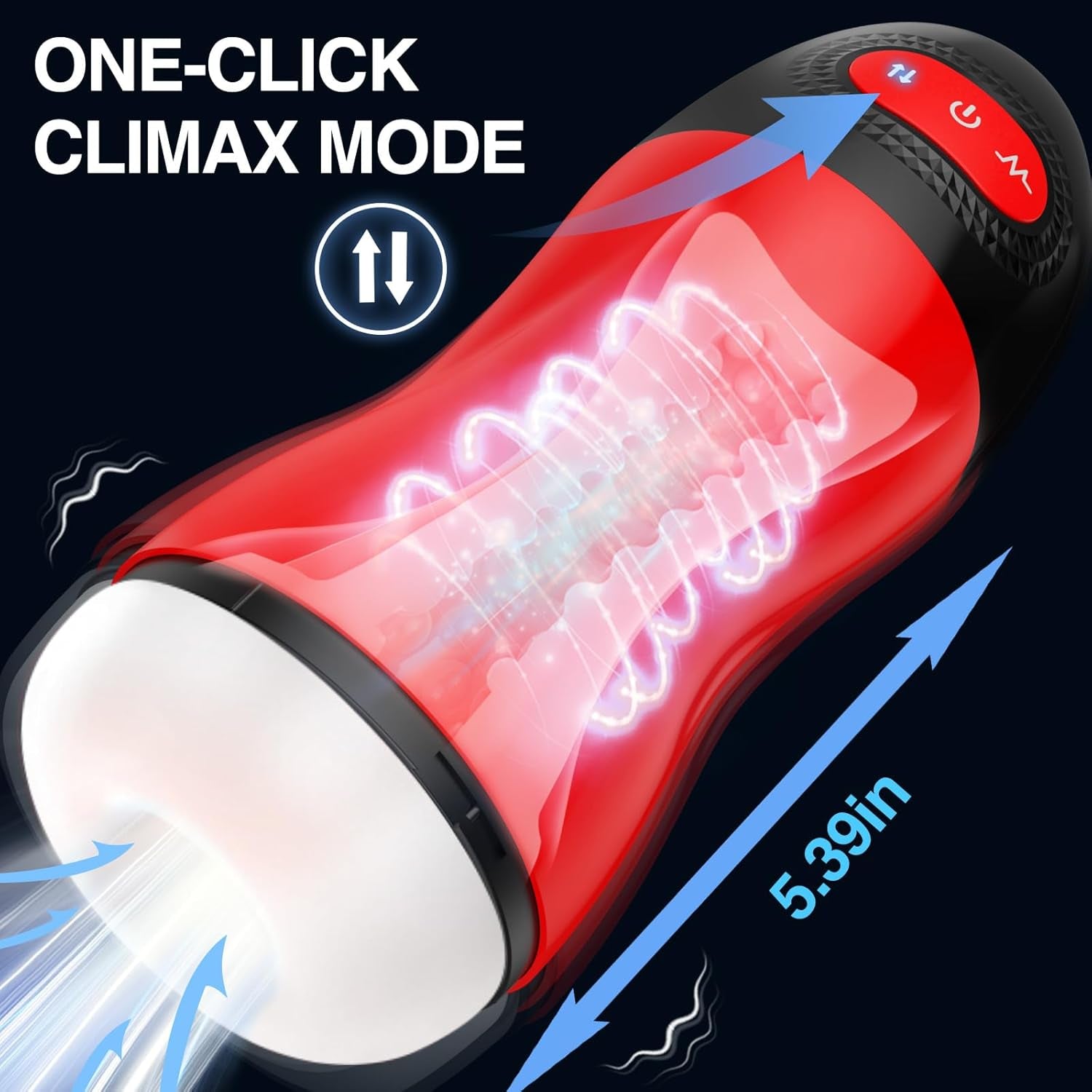 StormHeat Heating Male Masturbator 9 Suction 10 Vibration