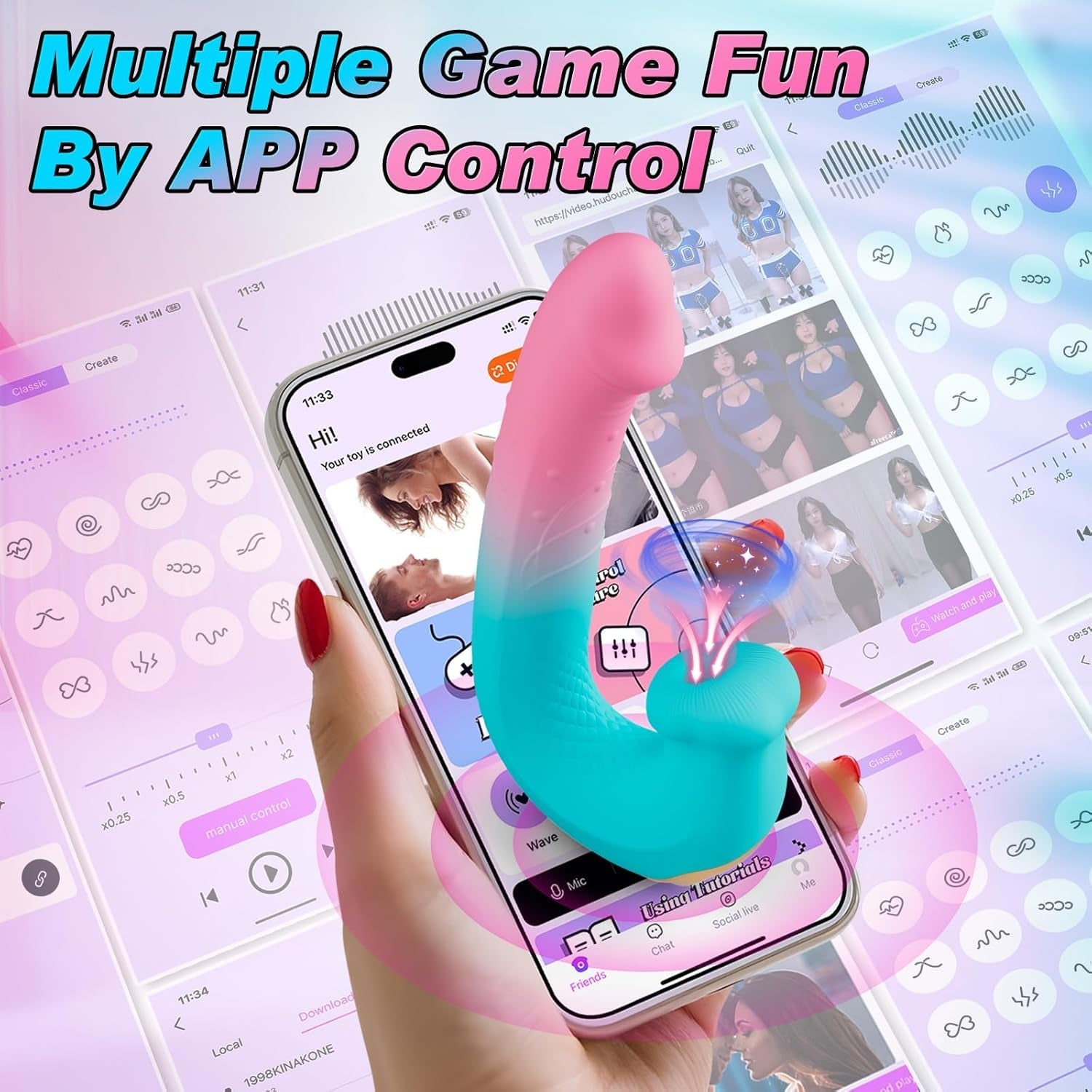 OrbitSync App Control Rotating Beads Clit Sucker Vibrator