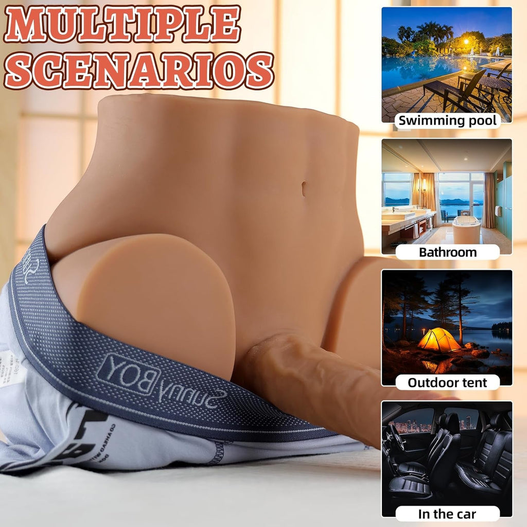 DualForm Male Sex Doll Torso 7in Dildo 10LB