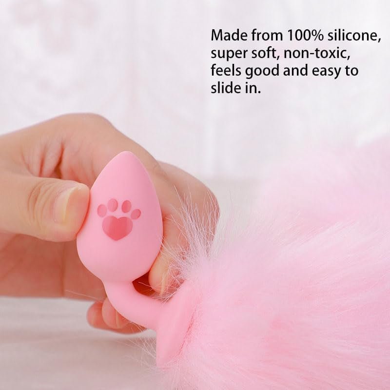 BlushBunny Pink Bunny Tail Silicone Butt Plug