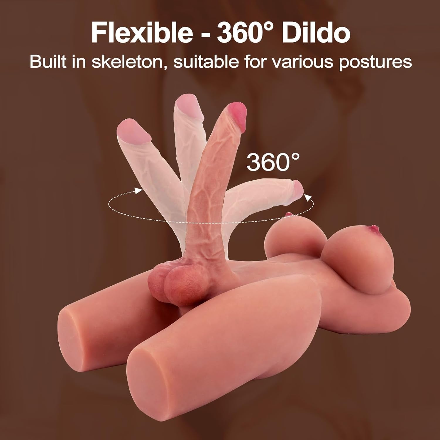 FlexoraX 3-in-1 Trans Sex Doll Torso Flexible Dildo