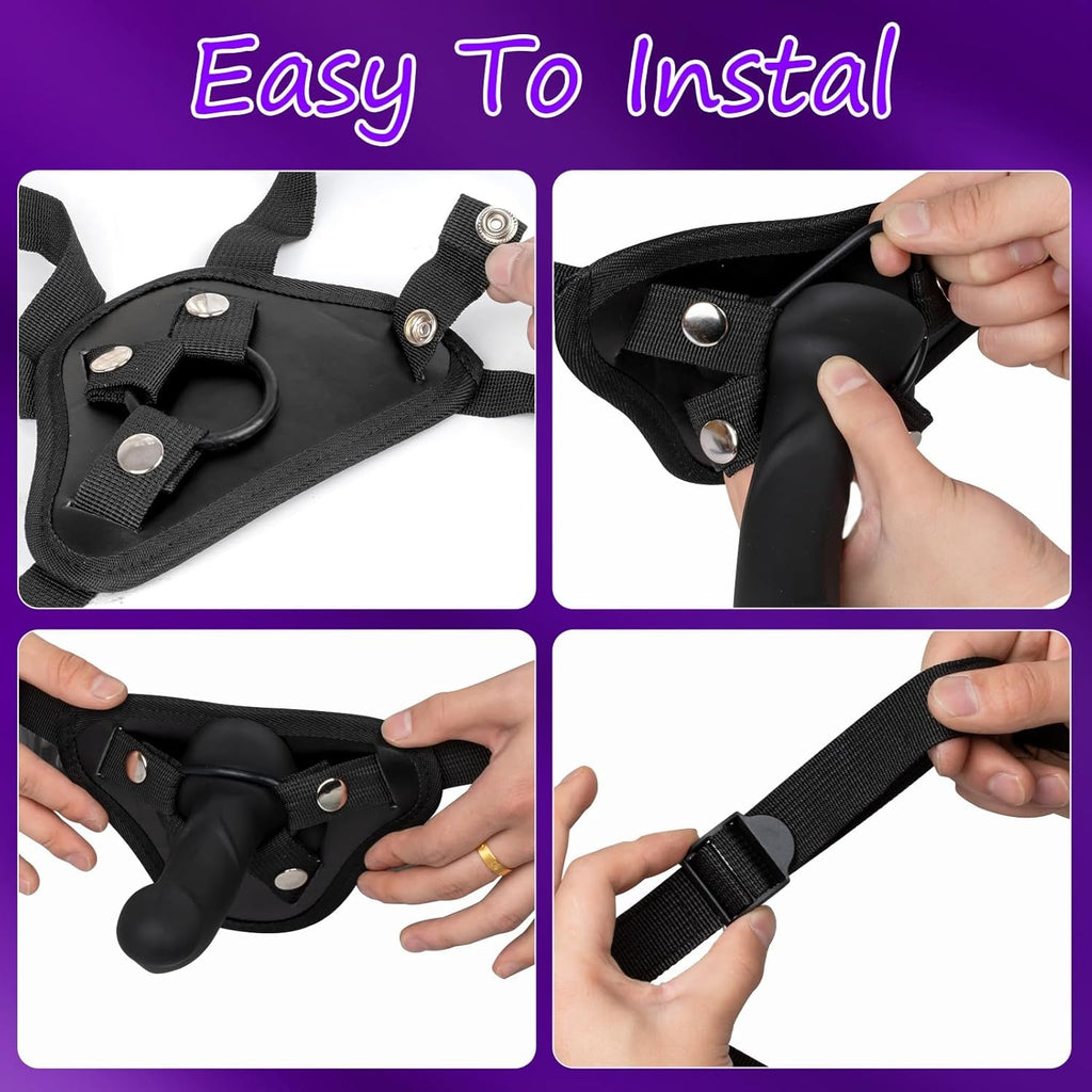 PulseControl Remote Control Strap-On Dildo Set