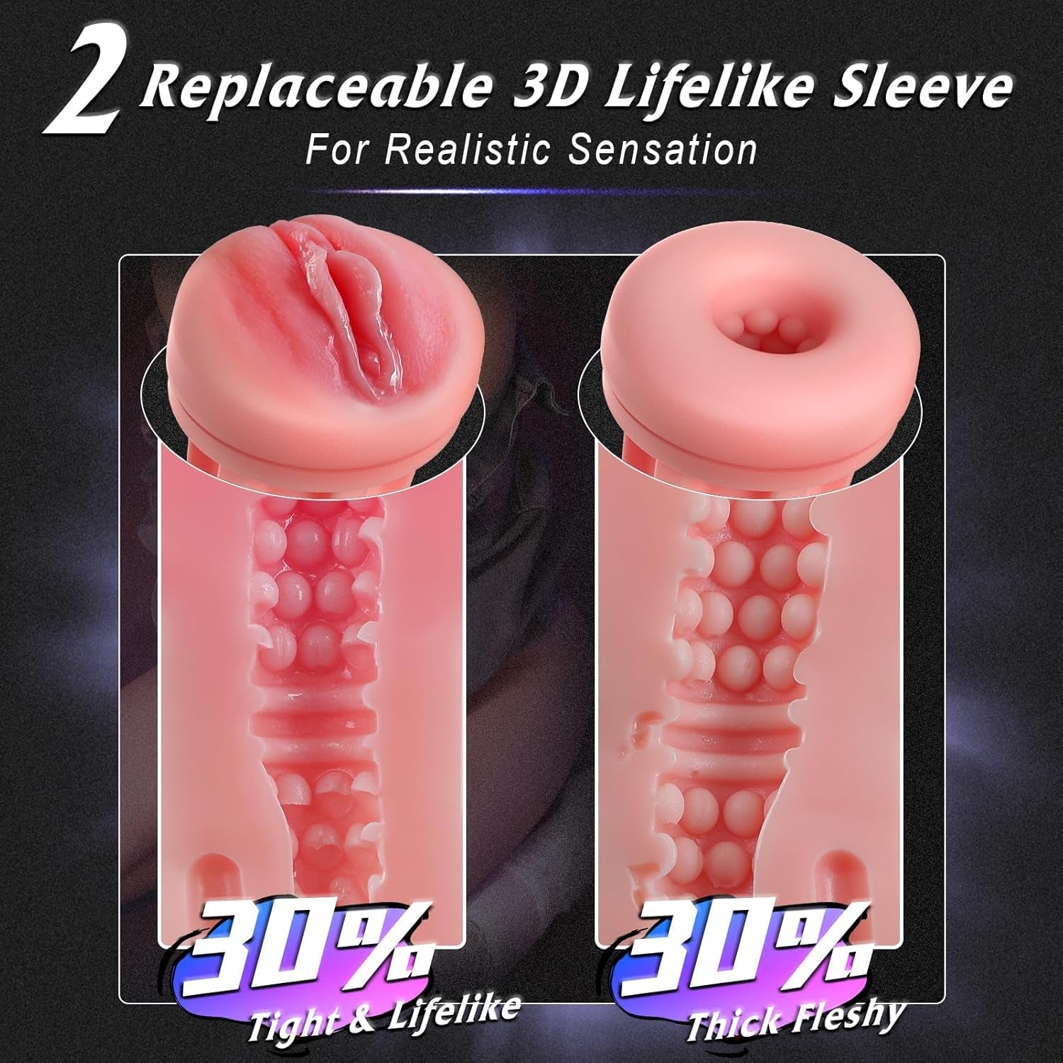 PulseForge Vibrating Penis Pump Stroker with 2 Sleeves